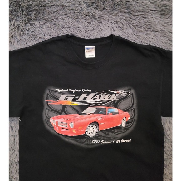 Pontiac Firebird Trans Am Mens Shirt Large 1974 G Hawk Muscle Car TV - Picture 1 of 6
